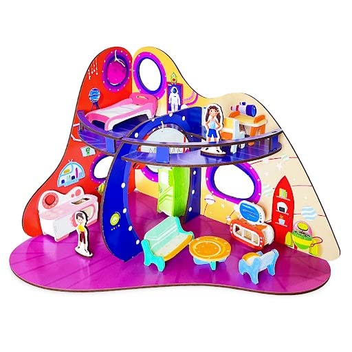 Webby Spacecraft Trip To Universe All Side Play Wooden Doll House Price