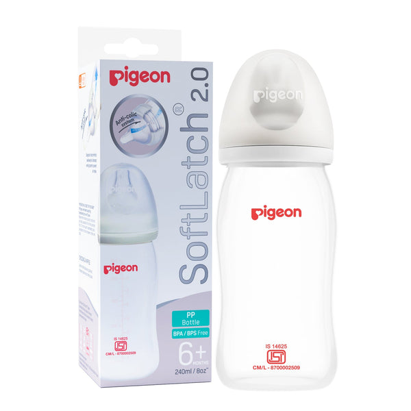 Pigeon Softlatch 2.0 Nursing bottle 240ml - White