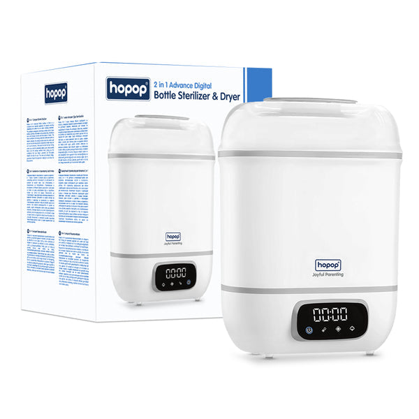 Hopop 2-in-1 Baby Bottle Sterilizer & Dryer 36.5 x 18 x 18 cm White