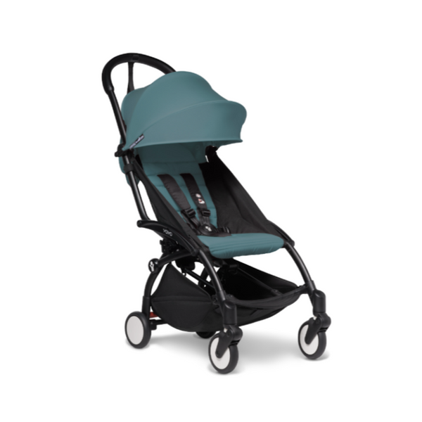 Babyzen Stroller YOYO² with 6+ Color Pack - Black Frame - Aqua