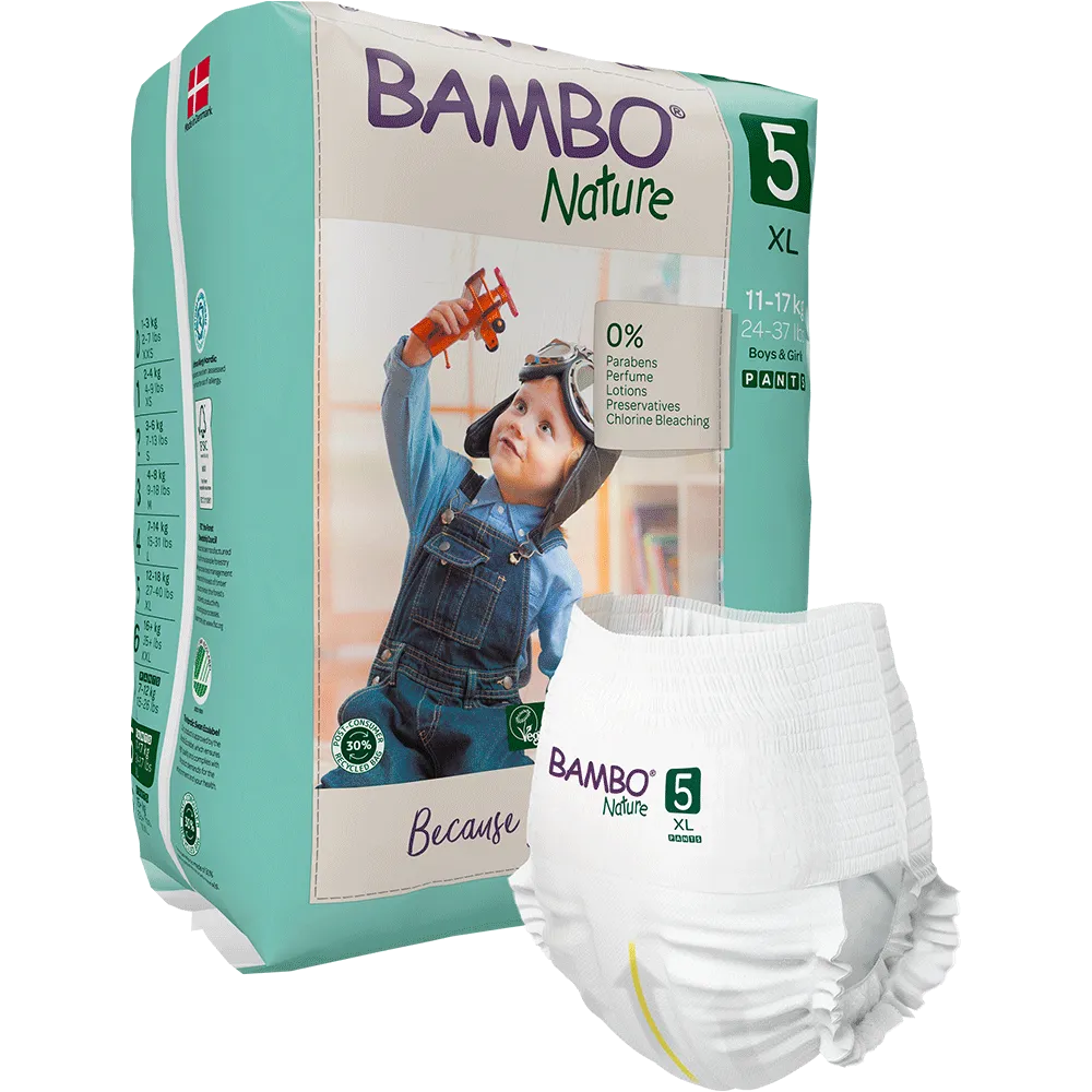 Bambo Nature Premium Baby Pants Size 5 XL 11–17 kg – 19 Pants