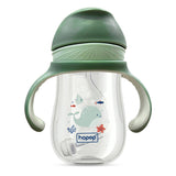 Hopop Soft Silicone Straw Sipper Cup 240 ml Green