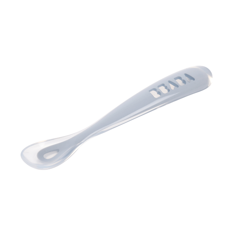 Béaba 1st Stage Silicone Feeding Spoon – Pebble | 4M+