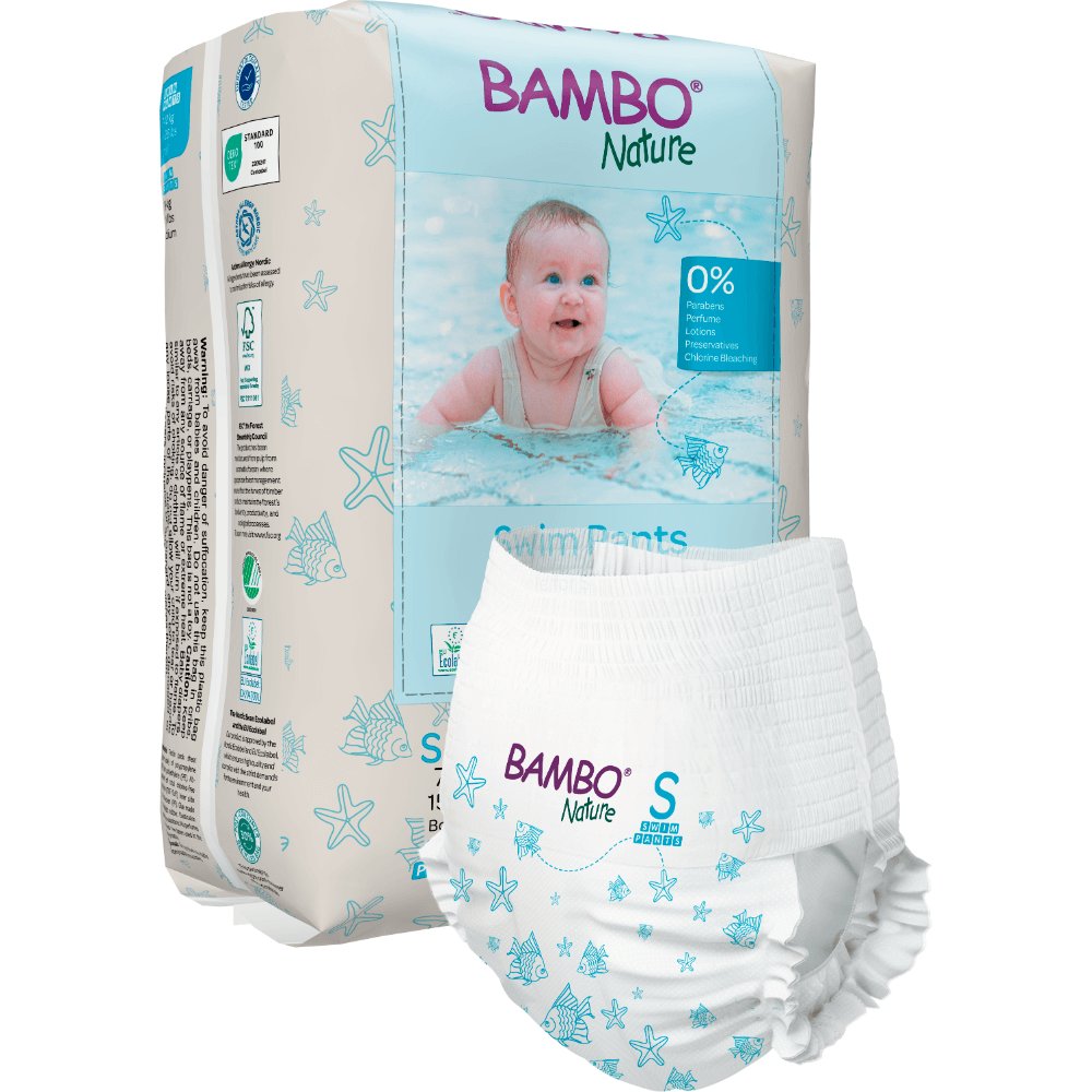 Bambo Nature Disposable Swim Pants Size S 7–12 kg – 12 pcs