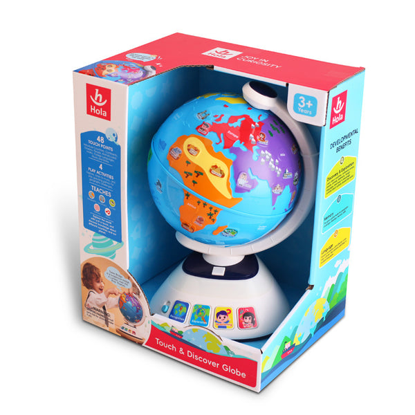 Hola Touch & Discover Interactive Learning Globe 36M+ White & Blue