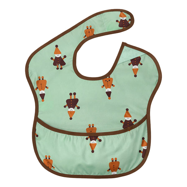 HopopEasy-Clean Waterproof Baby Bib with Food Catcher Pocket Asorted