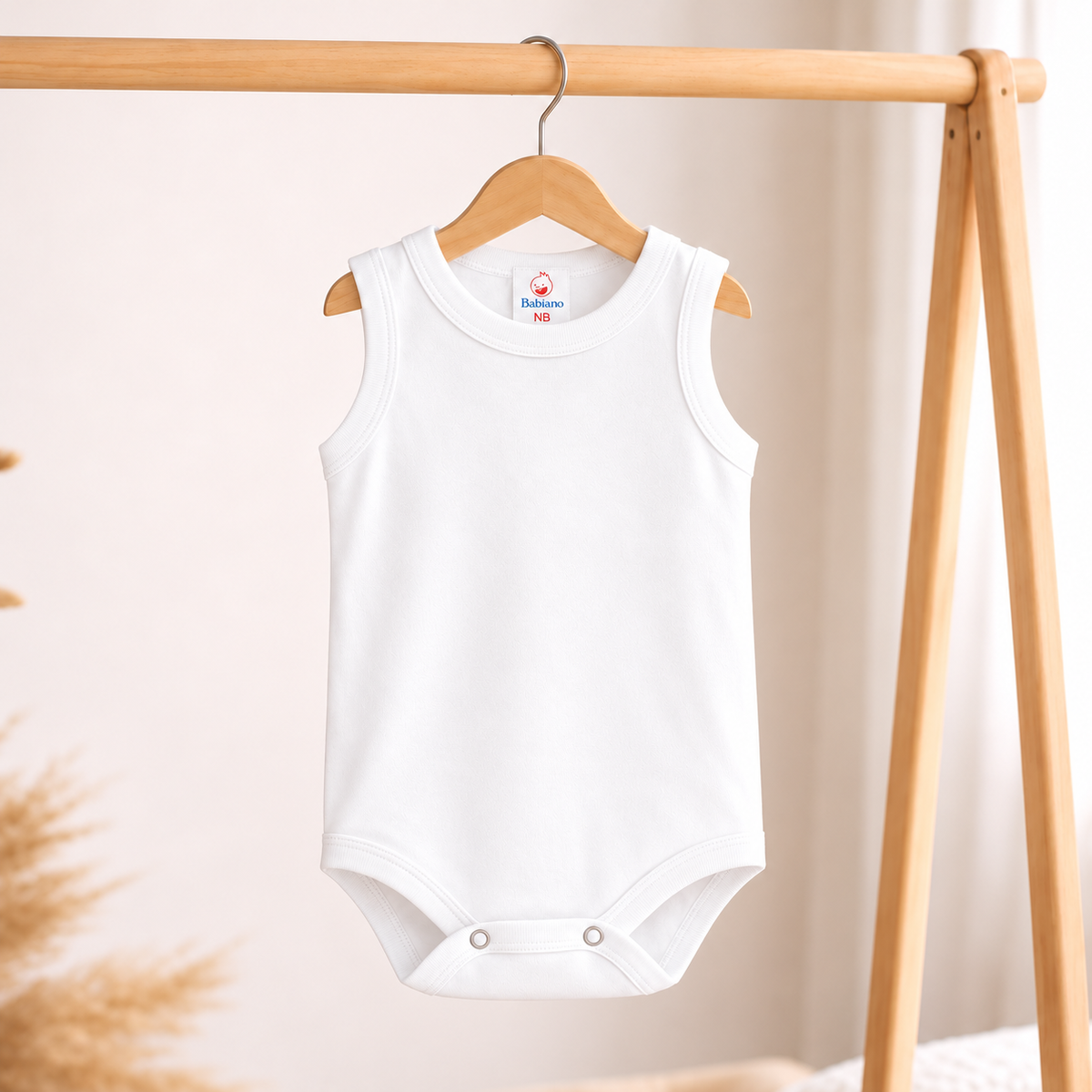 Babiano Cotton Blend Button Down Bodysuit Romper Pack of 1 White