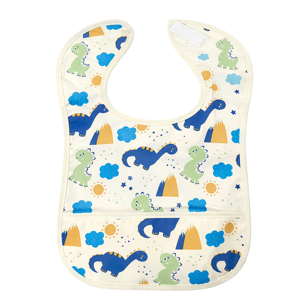 HopopEasy-Clean Waterproof Baby Apron Bib with Crumb Catcher Asorted