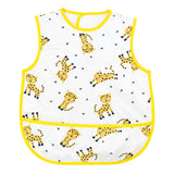 HopopEasy-Clean Waterproof Baby Bib with Food Catcher Pocket Asorted