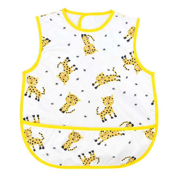 HopopEasy-Clean Waterproof Baby Bib with Food Catcher Pocket Asorted