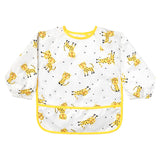 Hopop Easy-Clean Waterproof Full Sleeve Baby Bib with Food Catcher One Size – Assorted Print