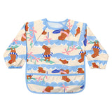 Hopop Easy-Clean Waterproof Full Sleeve Baby Bib with Food Catcher One Size – Assorted Print