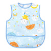 HopopEasy-Clean Waterproof Baby Bib with Food Catcher Pocket Asorted