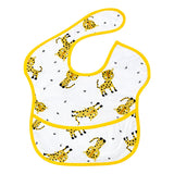 Hopop Easy-Clean Waterproof Baby Bib with Food Catcher Pocket - Assorted Prints