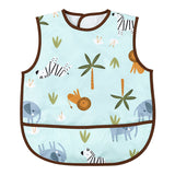 HopopEasy-Clean Waterproof Baby Bib with Food Catcher Pocket Asorted