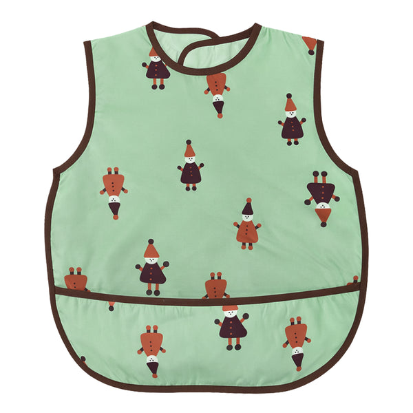 HopopEasy-Clean Waterproof Baby Bib with Food Catcher Pocket Asorted