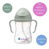 b.box Weighted Straw Sippy Cup 240 ml – Sage Green | 6M+