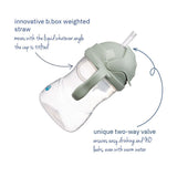 b.box Weighted Straw Sippy Cup 240 ml – Sage Green | 6M+