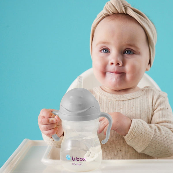 b.box Weighted Straw Sippy Cup 240 ml – Sage Green | 6M+