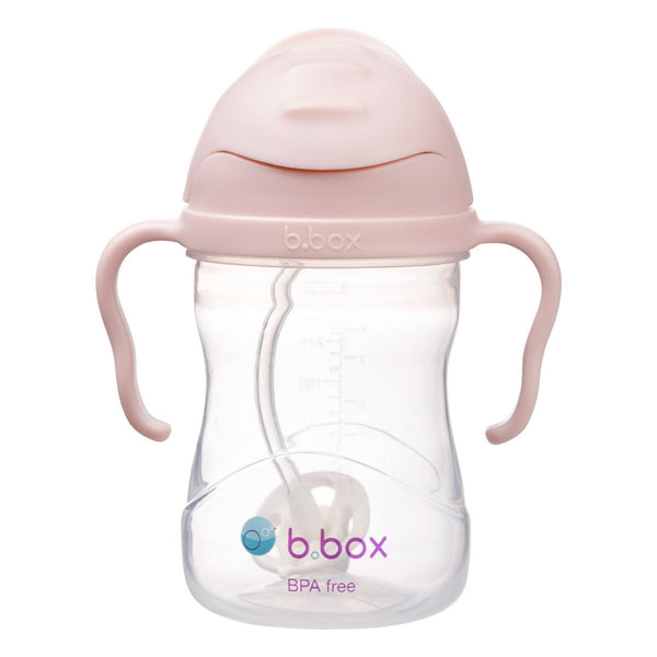 b.box Weighted Straw Sippy Cup 240 ml – Blush Light Pink