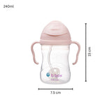 b.box Weighted Straw Sippy Cup 240 ml – Blush Light Pink