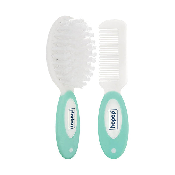 Hopop ® Baby Soft Bristle Hair Brush & Rounded Teeth Comb Set