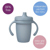 b.box Silicone Spout Cup with Handles 240 ml – Ocean Blue