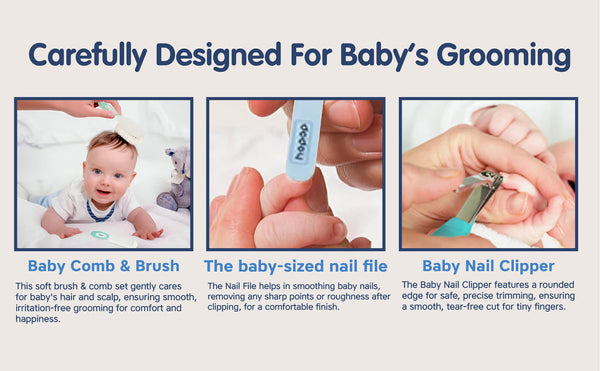 Hopop Grooming Kit for Newborns & Toddlers – Safe & Complete Baby Care Set