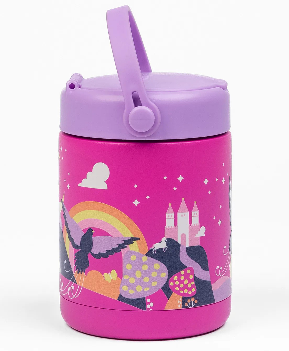 Kicups Joyful Jar Stainless Steel Insulated Food Jar 488 ml Pink