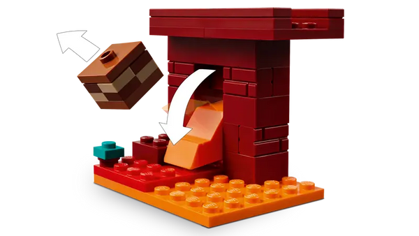 LEGO Minecraft The Nether Lava Battle Gamer Toy for Kids 6+ 21266