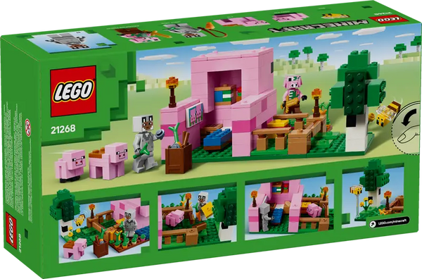 LEGO Minecraft® The Baby Pig House Gamer Building Toy Animal Set for Kids 7+ 238Pcs 21268