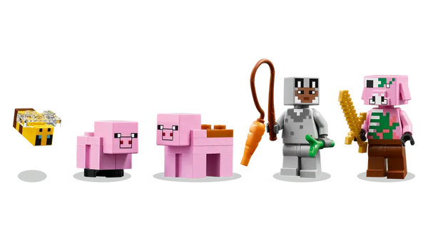 LEGO Minecraft® The Baby Pig House Gamer Building Toy Animal Set for Kids 7+ 238Pcs 21268