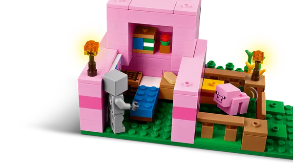 LEGO Minecraft® The Baby Pig House Gamer Building Toy Animal Set for Kids 7+ 238Pcs 21268