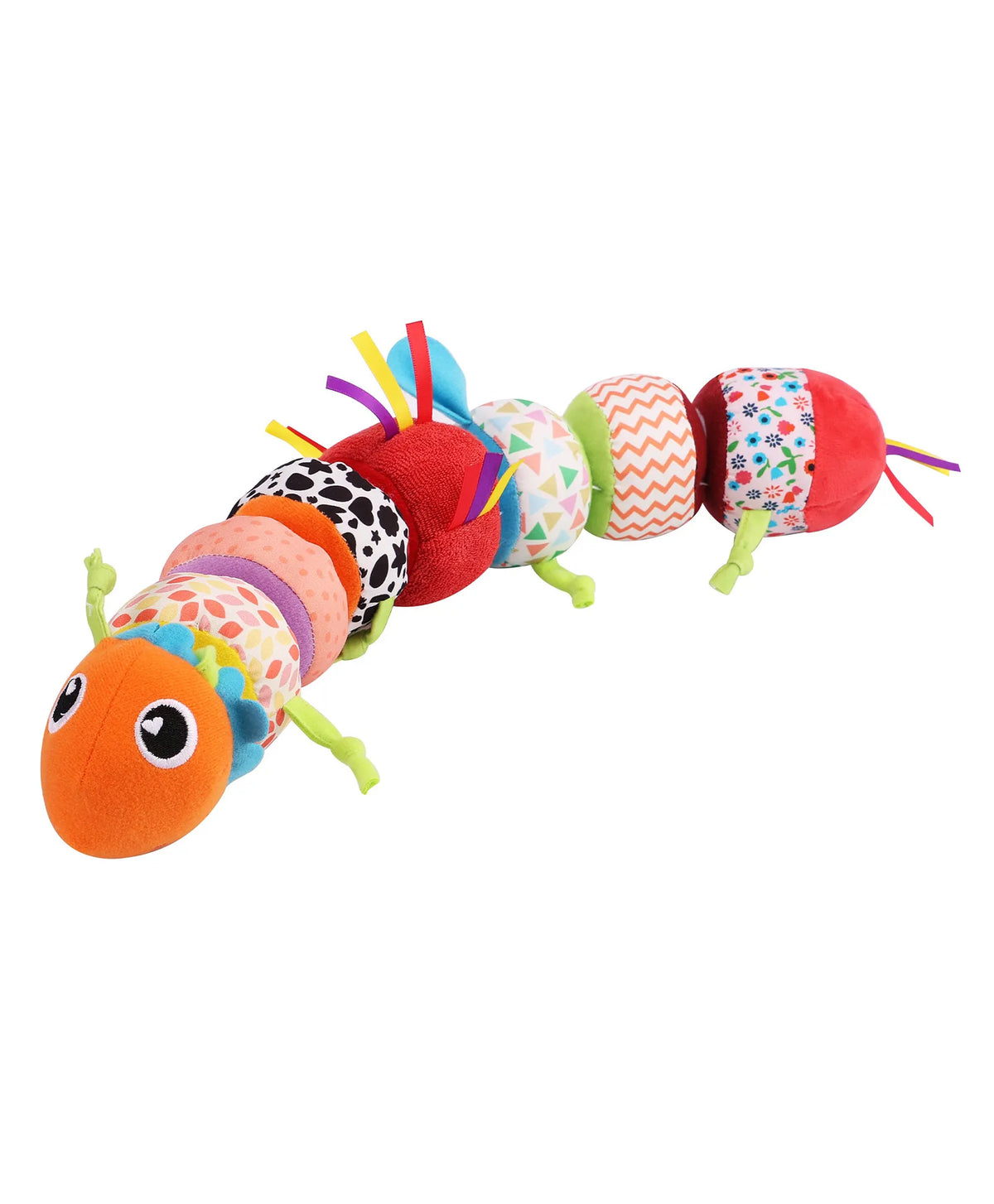 Soft Sensory Caterpillar Toy – Rattle, Crinkle & Mix-and-Match Play