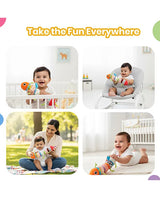 Soft Sensory Caterpillar Toy – Rattle, Crinkle & Mix-and-Match Play