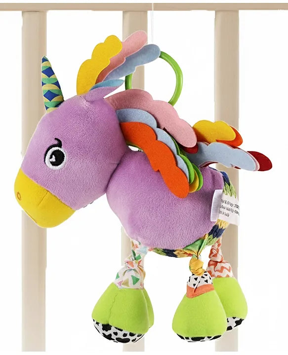 Nuluv Sparkly Unicorn Baby Toy – Rattle & Sensory Plush, 3+ Months