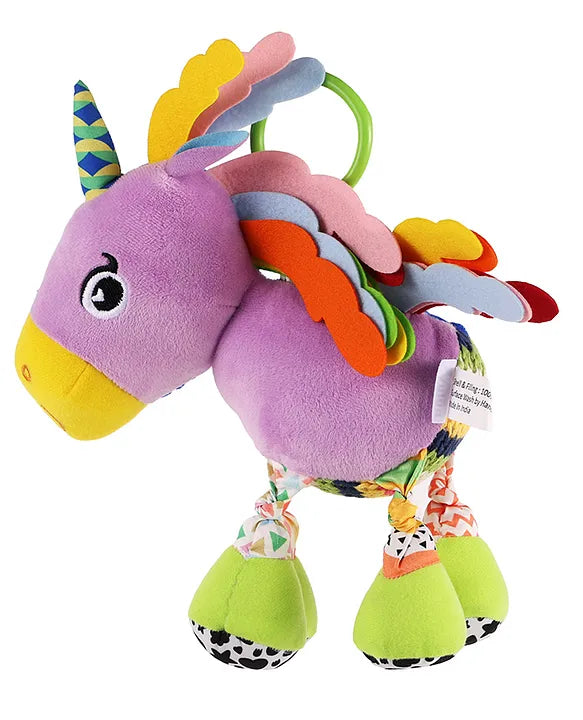 Nuluv Sparkly Unicorn Baby Toy – Rattle & Sensory Plush, 3+ Months