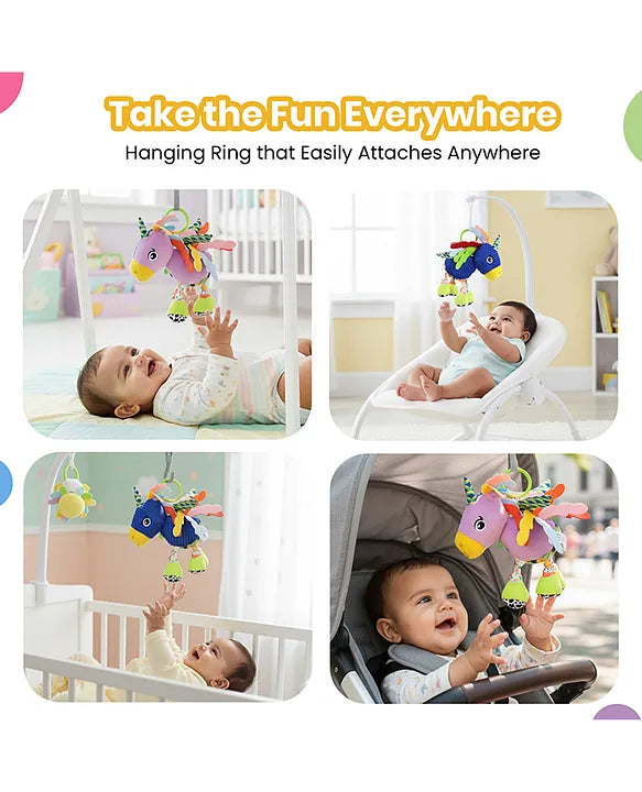 Nuluv Sparkly Unicorn Baby Toy – Rattle & Sensory Plush, 3+ Months