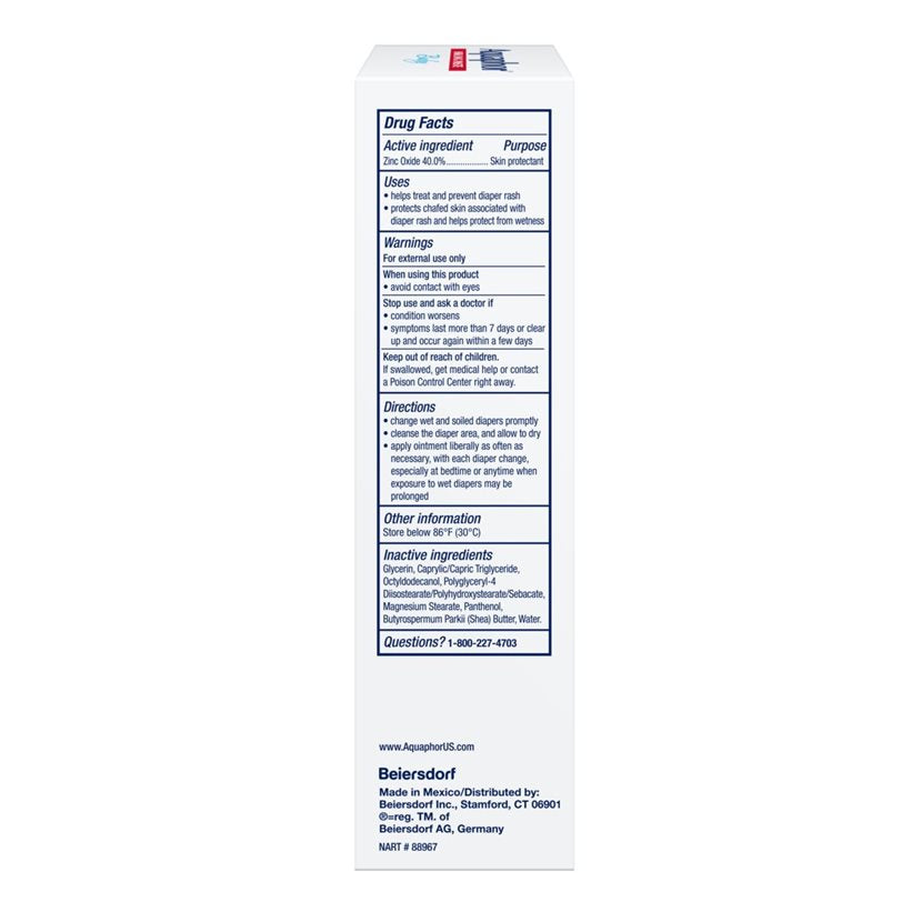 Aquaphor Baby Diaper Rash Paste with 40% Zinc Oxide – 99 g