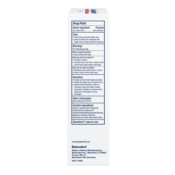Aquaphor Baby Diaper Rash Paste with 40% Zinc Oxide – 99 g