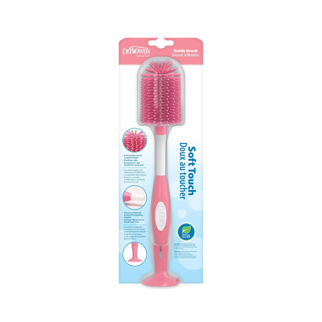 Dr. Brown’s Soft Touch Bottle Brush Pink