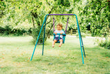 Plum Metal 2-In-1 Swing Set