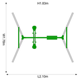 Plum Helios Metal Single Swing And Glider Set