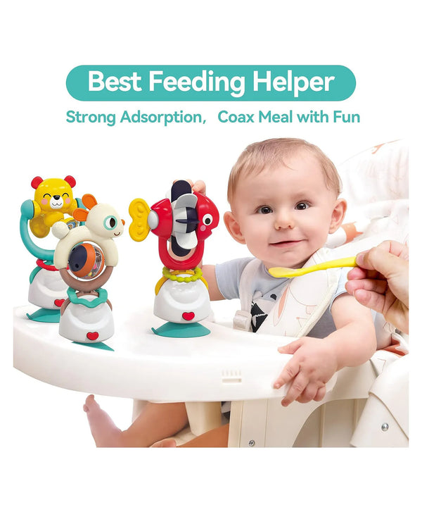 Hola 2-in-1 Kung Fu Bear Highchair Suction Toy & Rattle 10 x 7.5 x 20 cm Multicolor
