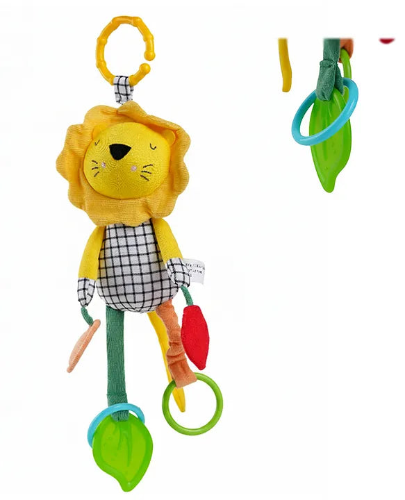 Nuluv Lino Rattle Buddy Stroller Toys with Crinkle, Teether, Mirror For Baby