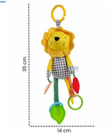 Nuluv Lino Rattle Buddy Stroller Toys with Crinkle, Teether, Mirror For Baby