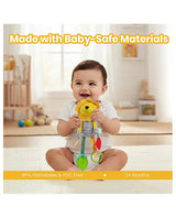 Nuluv Lino Rattle Buddy Stroller Toys with Crinkle, Teether, Mirror For Baby