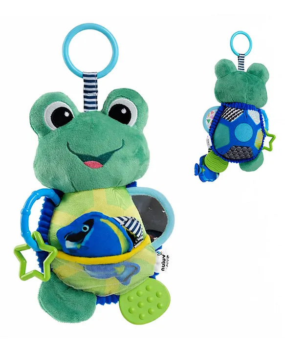 Activity Toad Baby Toy, Crinkle Fish, Mirror, Teethers Stroller Toy for Babies