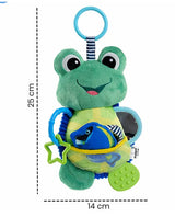 Activity Toad Baby Toy, Crinkle Fish, Mirror, Teethers Stroller Toy for Babies