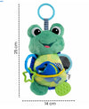 Activity Toad Baby Toy, Crinkle Fish, Mirror, Teethers Stroller Toy for Babies